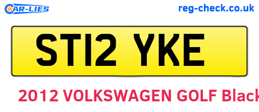 ST12YKE are the vehicle registration plates.