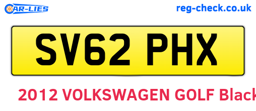 SV62PHX are the vehicle registration plates.
