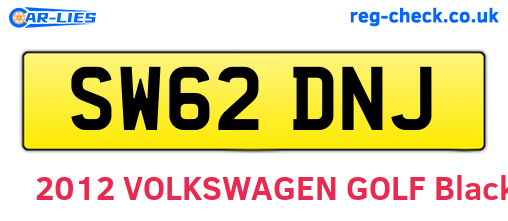 SW62DNJ are the vehicle registration plates.