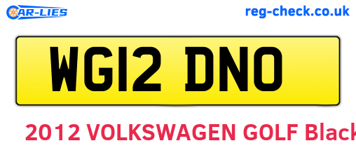 WG12DNO are the vehicle registration plates.