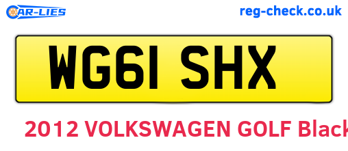 WG61SHX are the vehicle registration plates.