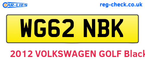 WG62NBK are the vehicle registration plates.