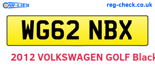 WG62NBX are the vehicle registration plates.