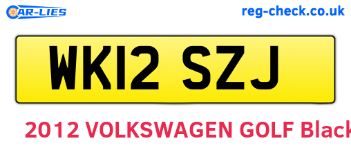 WK12SZJ are the vehicle registration plates.