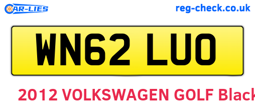 WN62LUO are the vehicle registration plates.