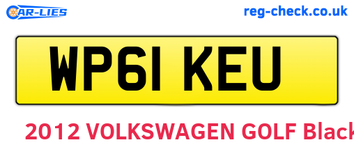 WP61KEU are the vehicle registration plates.
