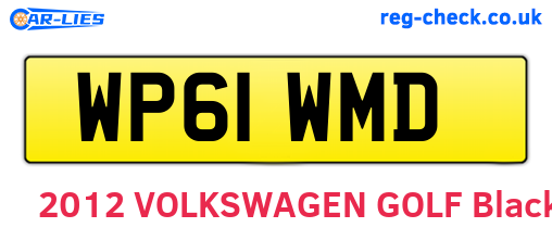 WP61WMD are the vehicle registration plates.
