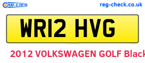 WR12HVG are the vehicle registration plates.