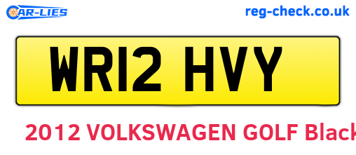 WR12HVY are the vehicle registration plates.