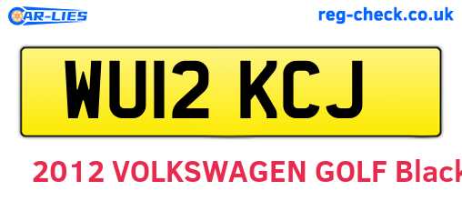 WU12KCJ are the vehicle registration plates.