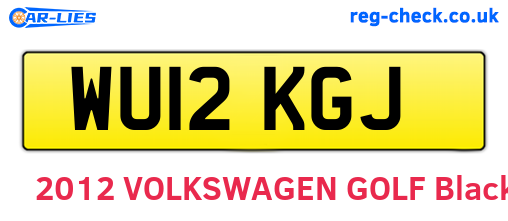 WU12KGJ are the vehicle registration plates.