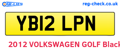 YB12LPN are the vehicle registration plates.