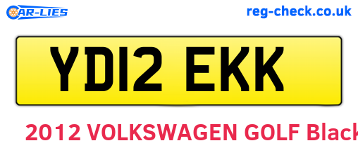 YD12EKK are the vehicle registration plates.