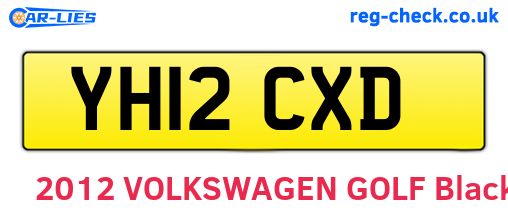 YH12CXD are the vehicle registration plates.