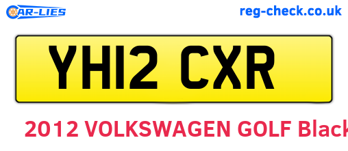 YH12CXR are the vehicle registration plates.