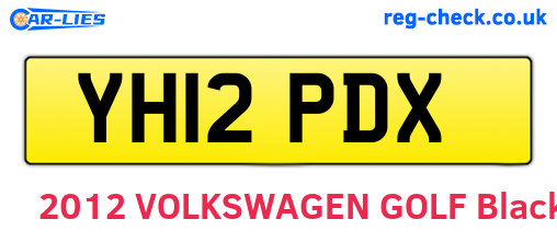 YH12PDX are the vehicle registration plates.