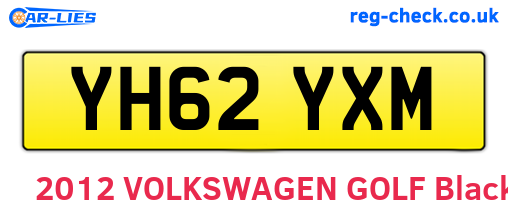 YH62YXM are the vehicle registration plates.