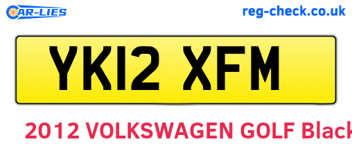 YK12XFM are the vehicle registration plates.
