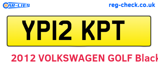 YP12KPT are the vehicle registration plates.