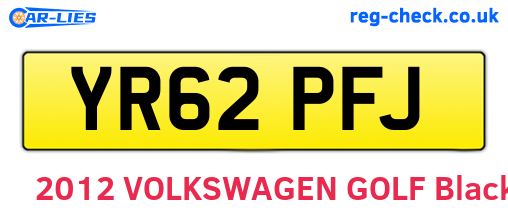 YR62PFJ are the vehicle registration plates.