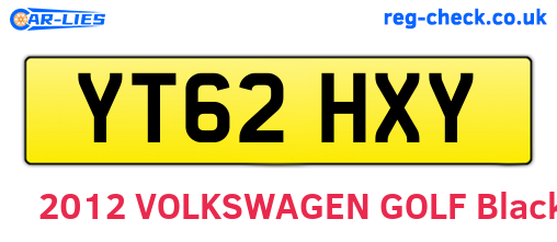 YT62HXY are the vehicle registration plates.