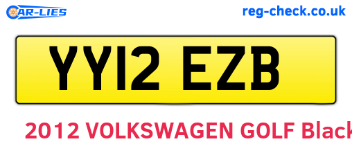 YY12EZB are the vehicle registration plates.