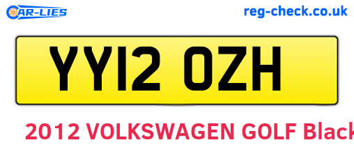 YY12OZH are the vehicle registration plates.