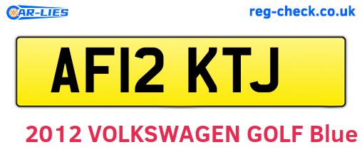 AF12KTJ are the vehicle registration plates.