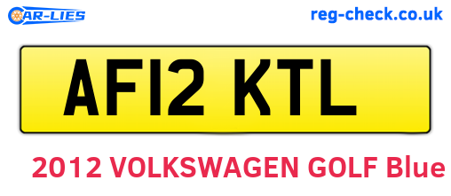 AF12KTL are the vehicle registration plates.