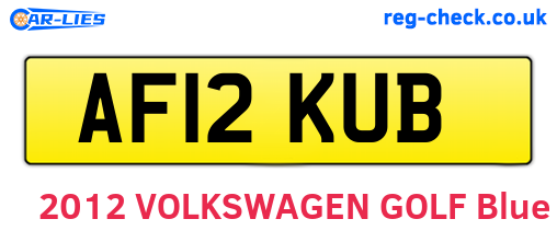 AF12KUB are the vehicle registration plates.