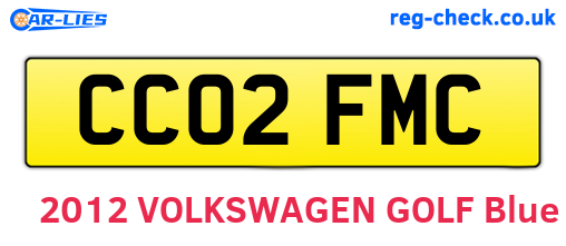 CC02FMC are the vehicle registration plates.
