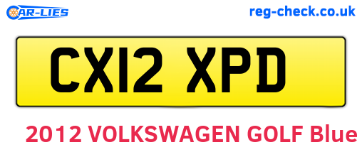 CX12XPD are the vehicle registration plates.