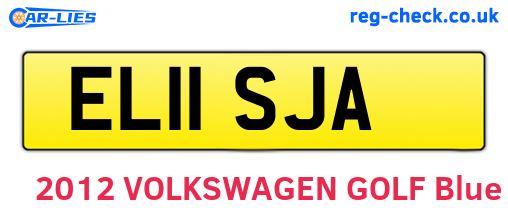 EL11SJA are the vehicle registration plates.