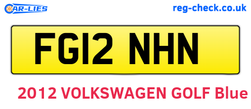 FG12NHN are the vehicle registration plates.