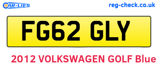 FG62GLY are the vehicle registration plates.