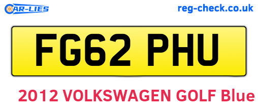 FG62PHU are the vehicle registration plates.