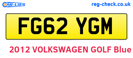 FG62YGM are the vehicle registration plates.