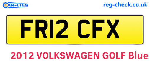 FR12CFX are the vehicle registration plates.