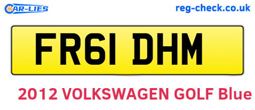 FR61DHM are the vehicle registration plates.