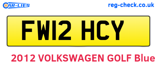 FW12HCY are the vehicle registration plates.