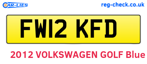 FW12KFD are the vehicle registration plates.