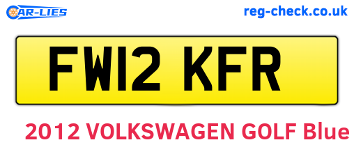 FW12KFR are the vehicle registration plates.
