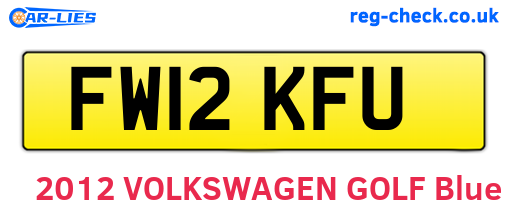 FW12KFU are the vehicle registration plates.