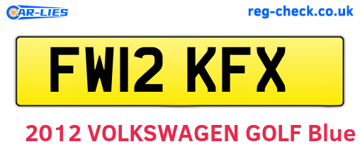 FW12KFX are the vehicle registration plates.