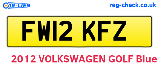 FW12KFZ are the vehicle registration plates.