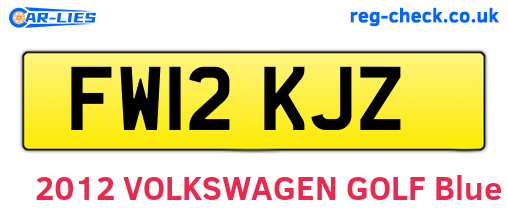 FW12KJZ are the vehicle registration plates.
