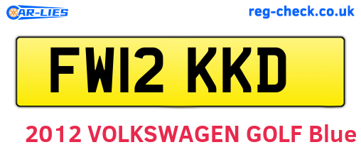 FW12KKD are the vehicle registration plates.