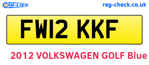 FW12KKF are the vehicle registration plates.