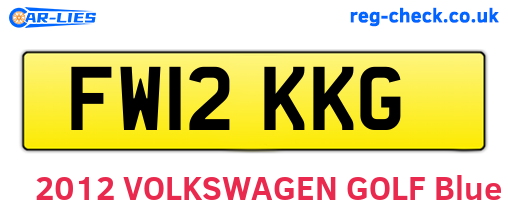 FW12KKG are the vehicle registration plates.