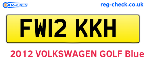 FW12KKH are the vehicle registration plates.